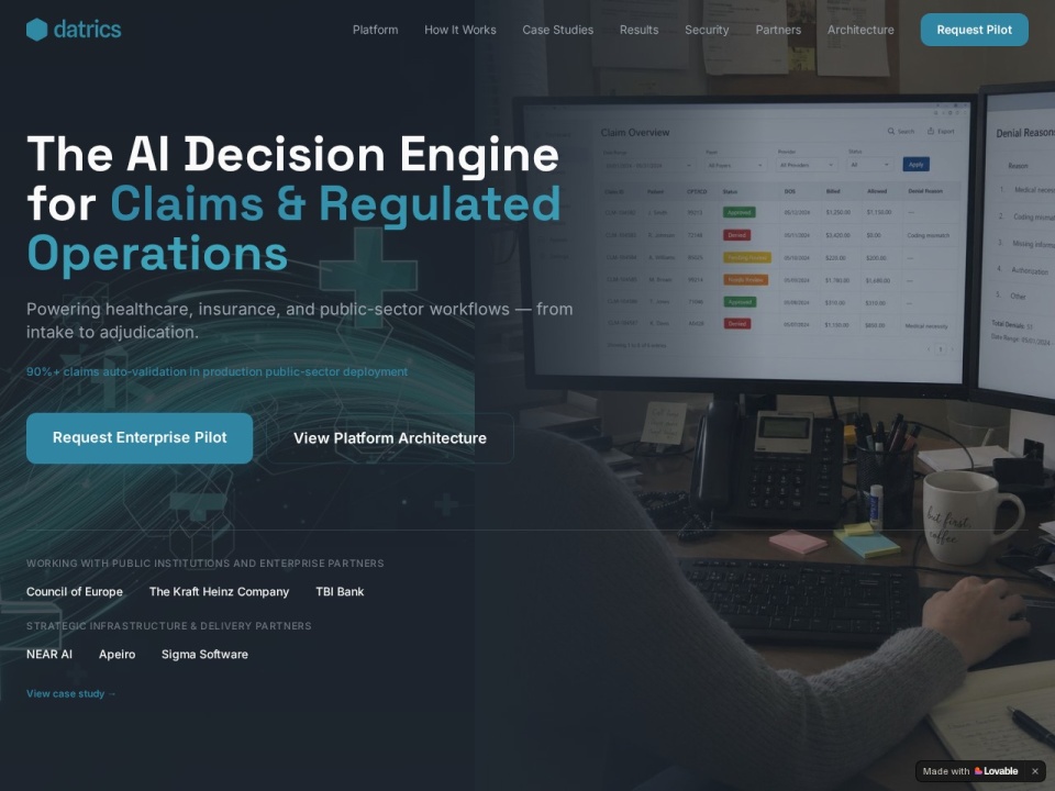 Datrics AI Analyst Builder preview