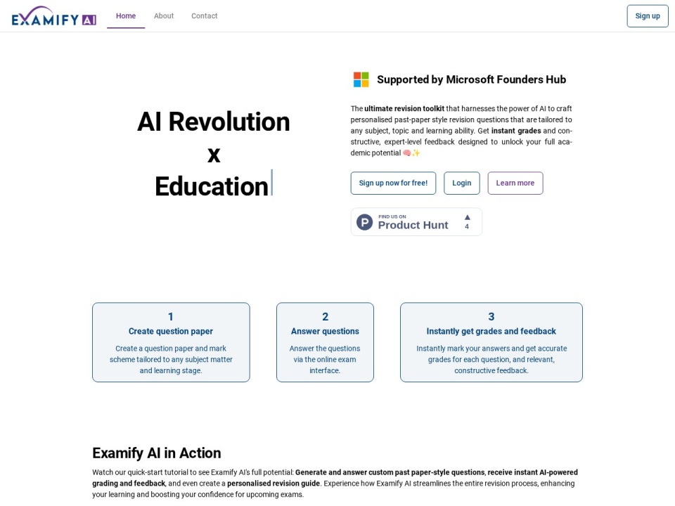 Examify AI preview