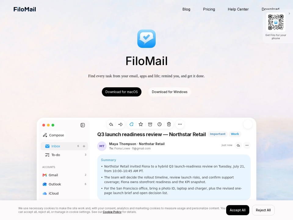 Filo Mail preview