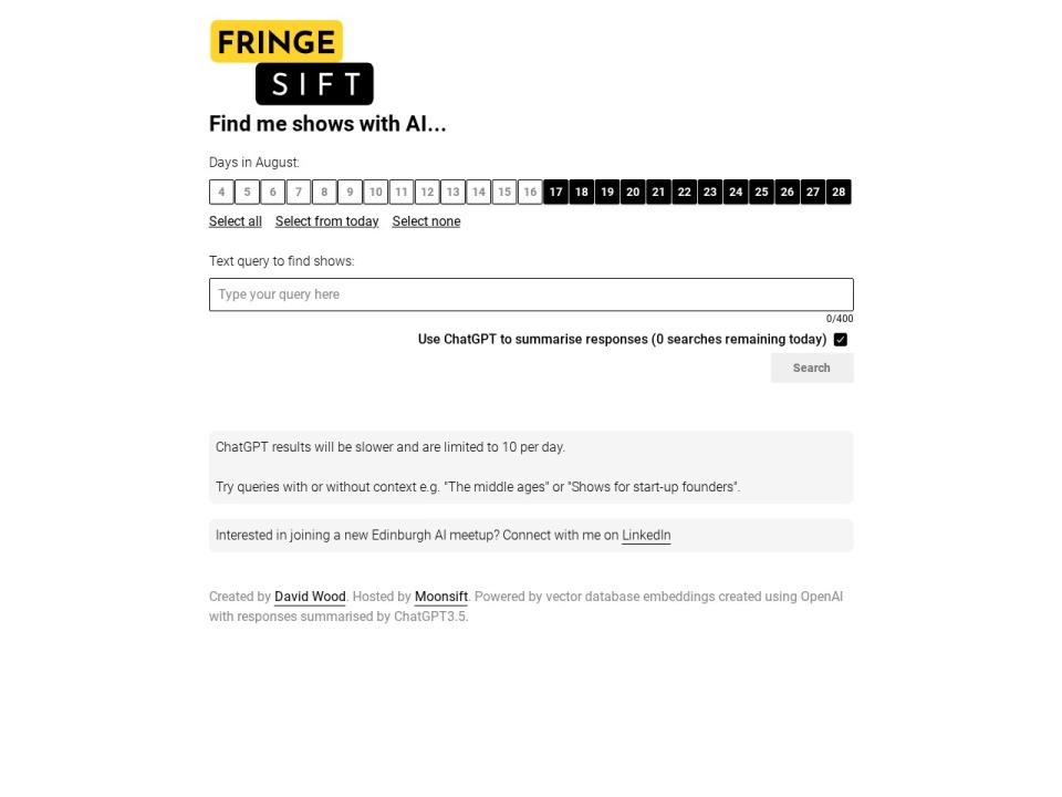 Fringe Sift preview