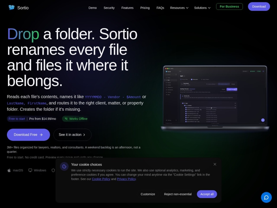 Sortio preview
