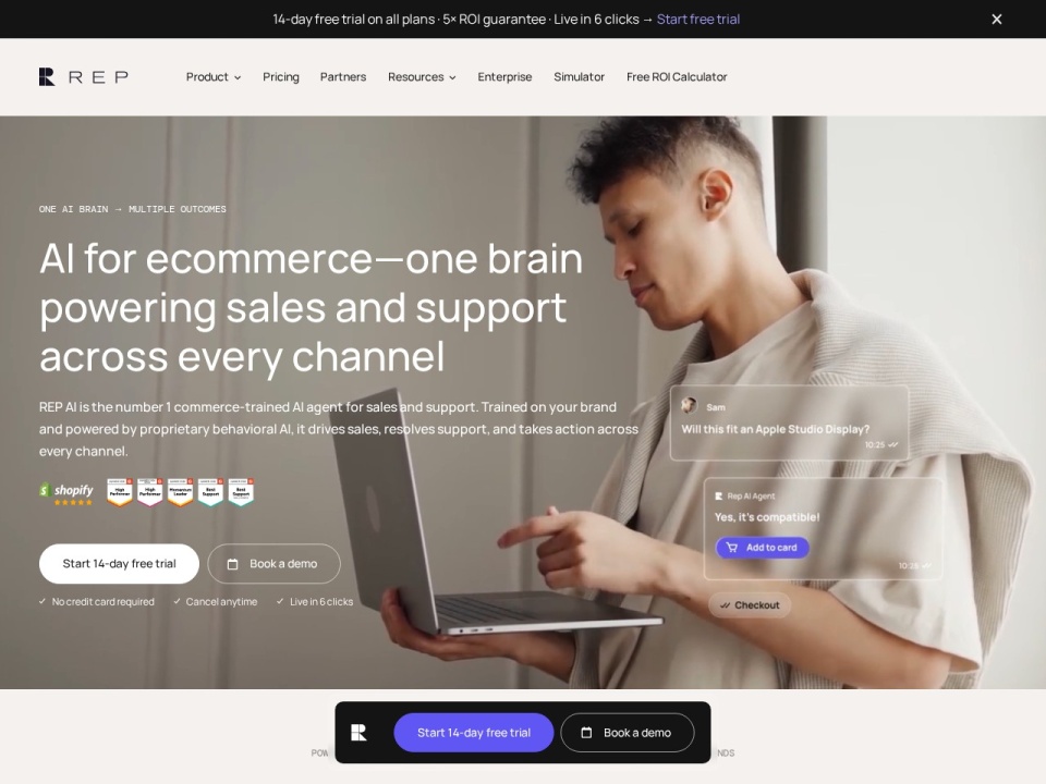 Rep AI Sales Concierge For Ecommerce preview