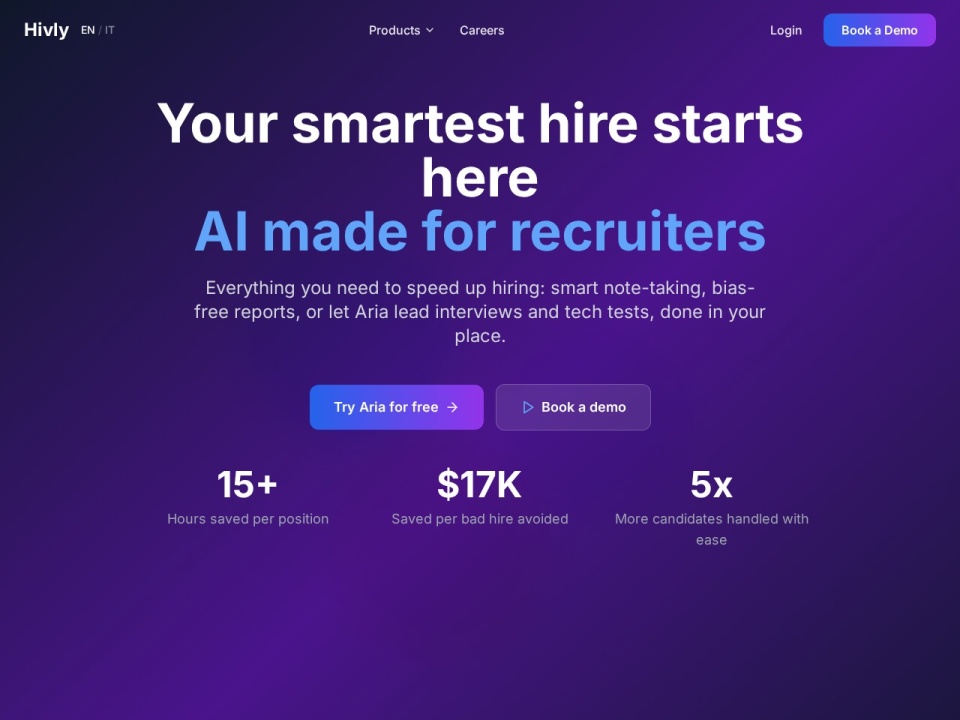 Hivly Recruiter preview