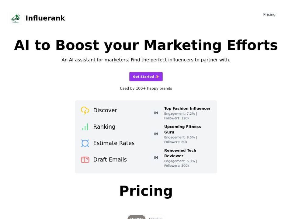 Influerank preview