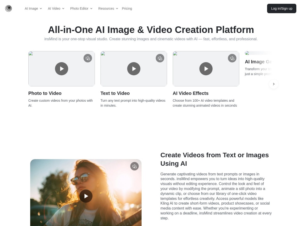 Insmind AI Image Generator preview