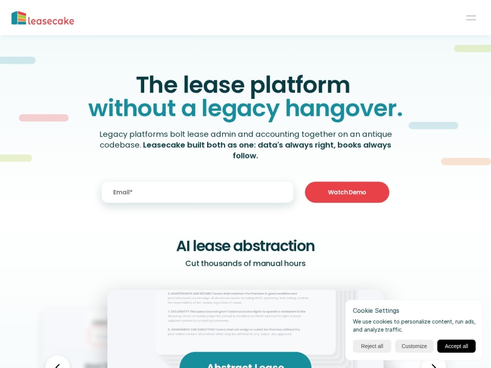 Leasecake preview