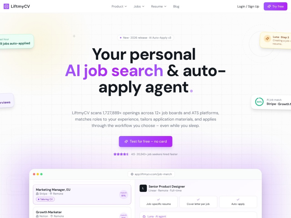 Liftmycv preview