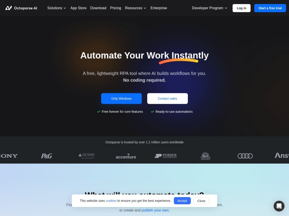 Octoparse AI preview