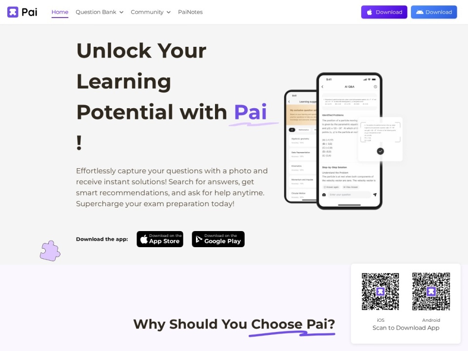 Pai AI Tutor For A Level Ap And More preview