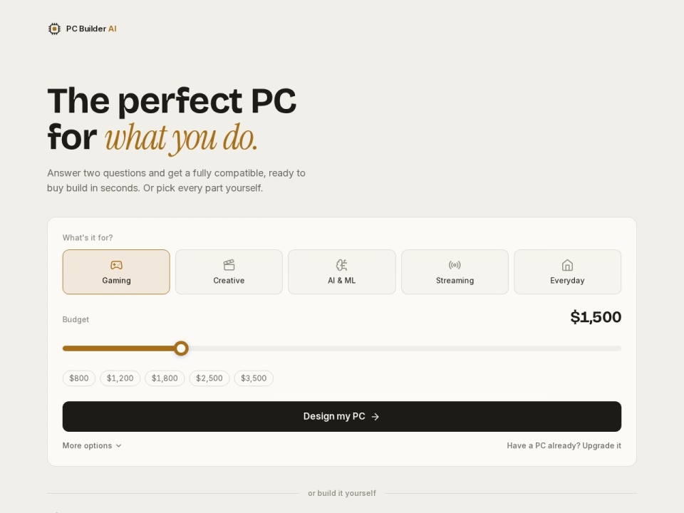 Pc Builder AI preview