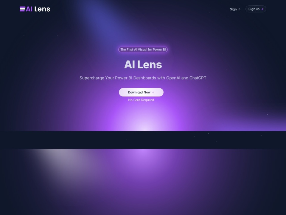 Power Bi AI Lens preview