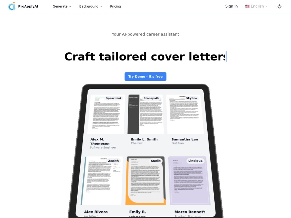 Proapply AI preview