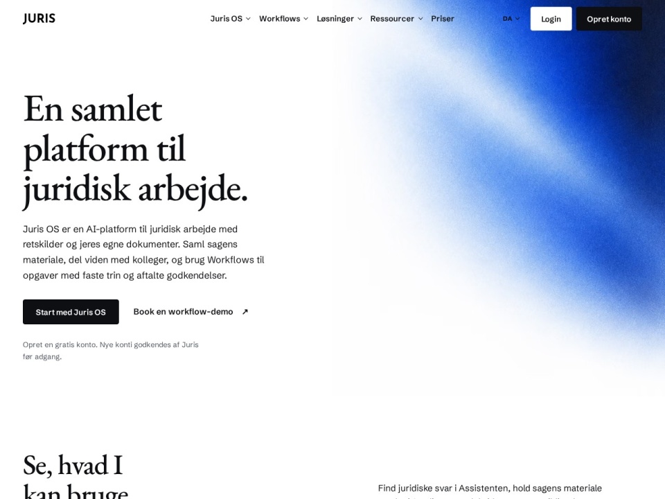 Juris AI Danish Legal AI Assistant preview