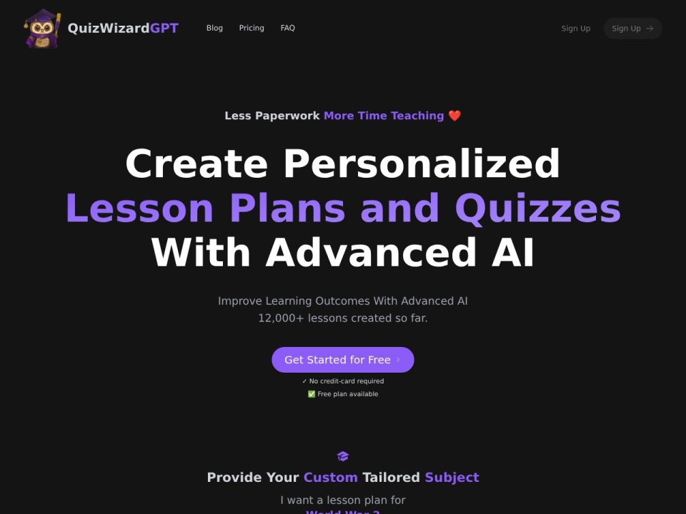 Quizwizardgpt preview