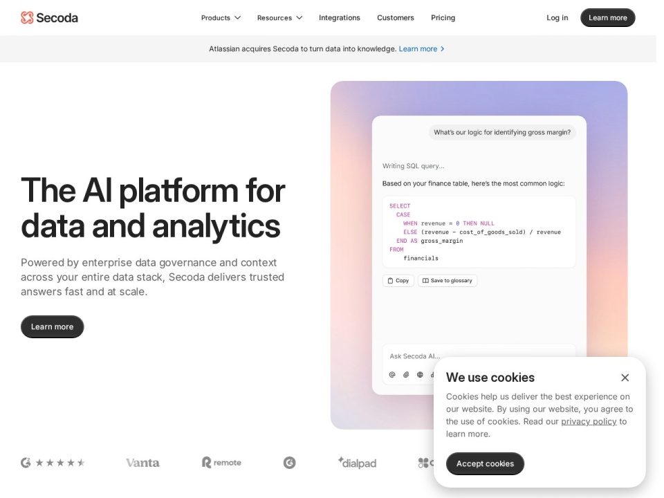 Secoda AI preview