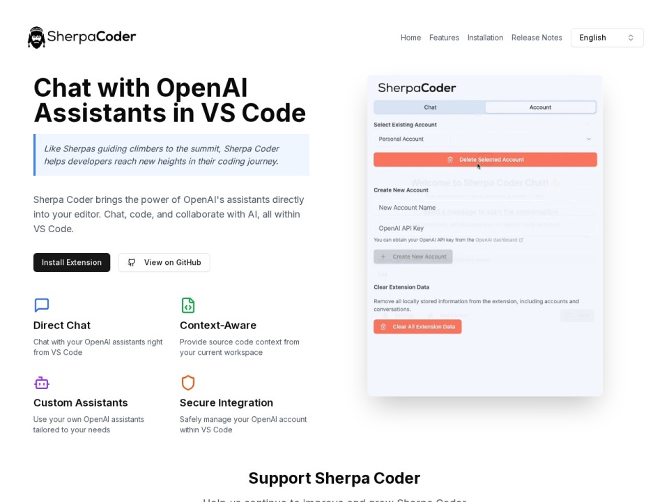 Sherpa Coder preview