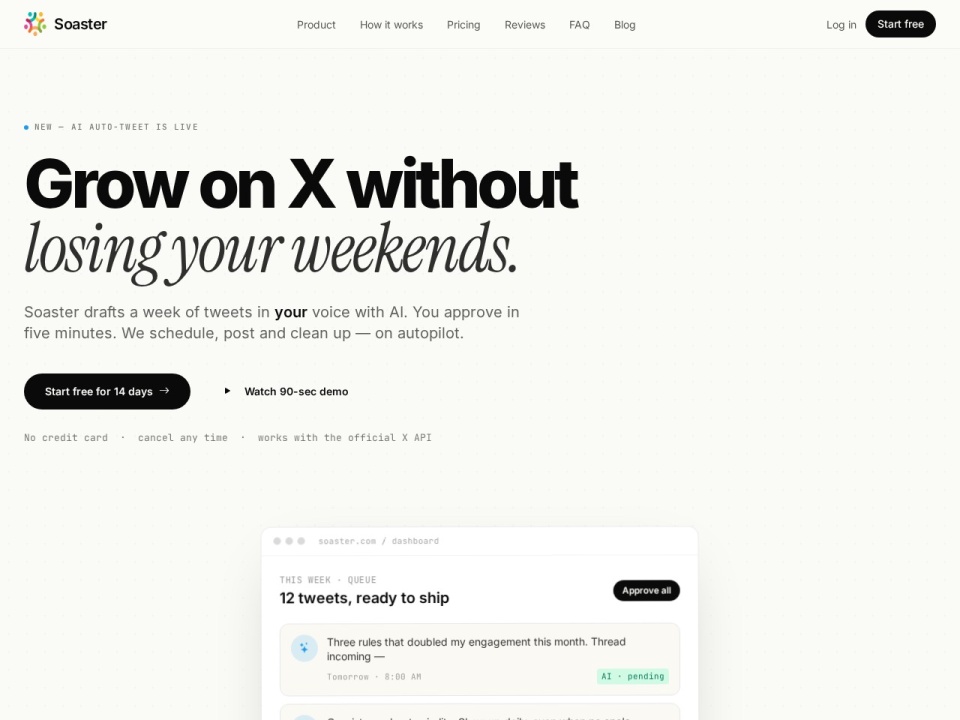 Soaster Growth Your Twitter Account preview