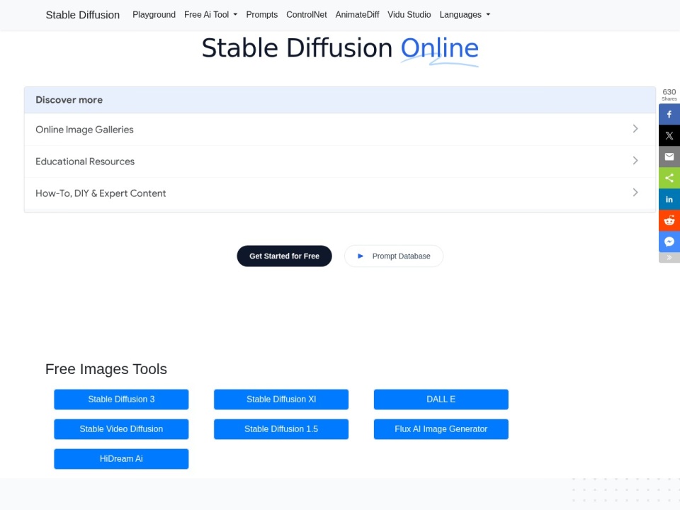 Stable Diffusion Online preview