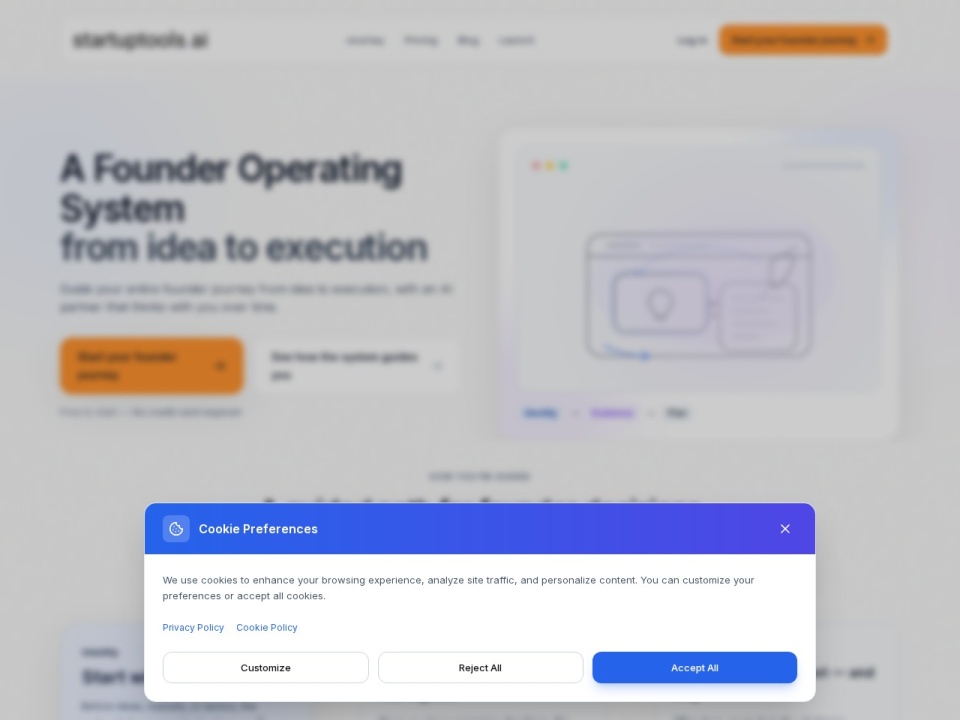 Startuptools AI preview