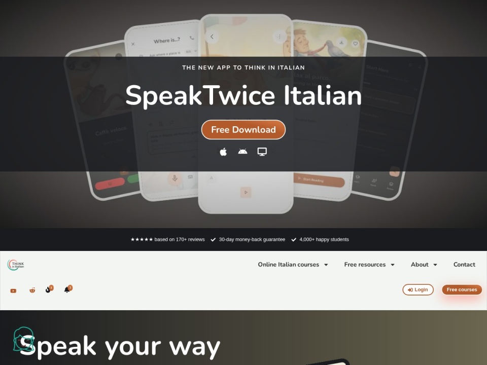 Think In Italian AI Language Tutor preview