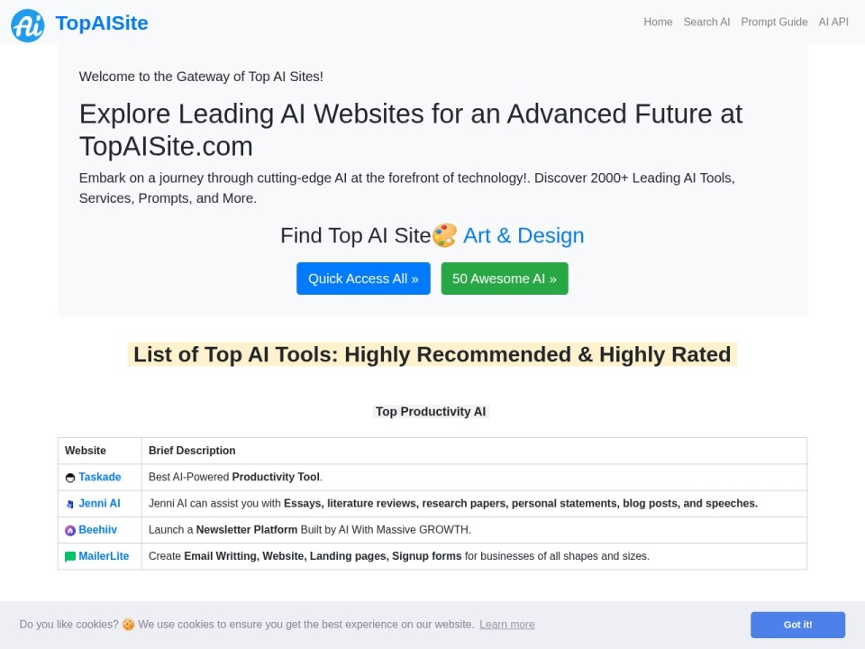Top AI Site preview