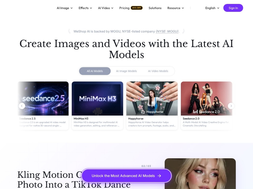 Weshop AI preview