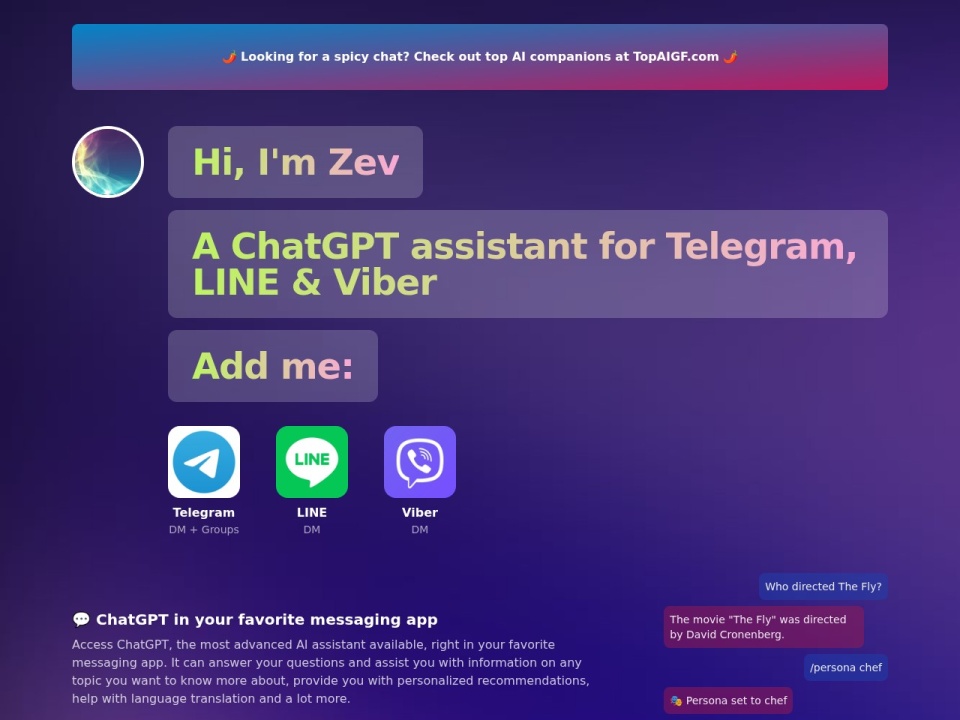 Zevbot preview